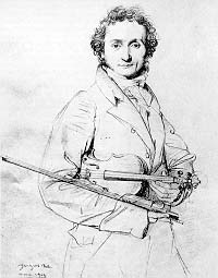 Доминик Энгр (1780—1867), Портрет Паганини (1819), Лувр, Париж.
