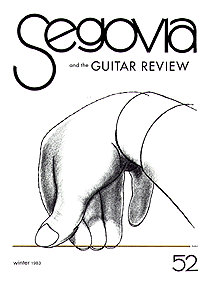 Special Segovia Issue, "Guitar Review" # 52 1983